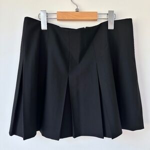 Theory Black Wool Pleated Mini Skirt, Vintage early 1990s, Mint, Classic size 8